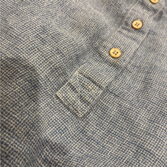 Faherty Linen Hana Dress Blue Basket Weave Medium Shift pockets relaxed - Picture 7 of 9